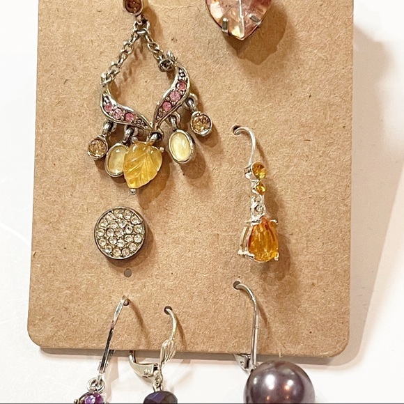 Vintage Mismatched Beaded Boho Earrings - Picture 2 of 6